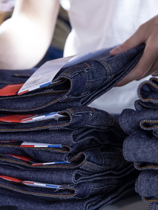 Image de jeans de 1083 lors de l'événement de Savoir d'ici sur le savoir-faire français