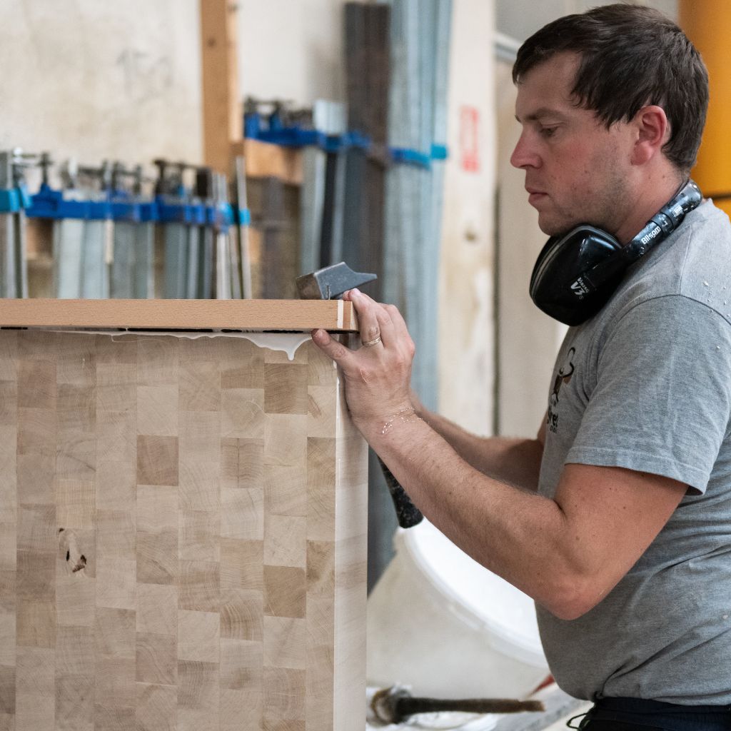 Photo des billots Chabret pour représenter le travail de Savoir d'ici